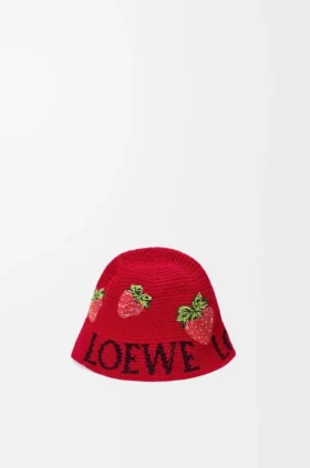 Aardbeien-buckethoed van katoen