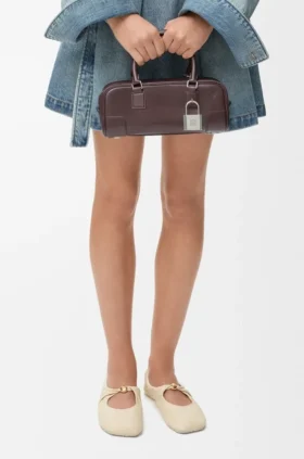 Amazona 23 Cropped-tas van glanzend kalfsleer