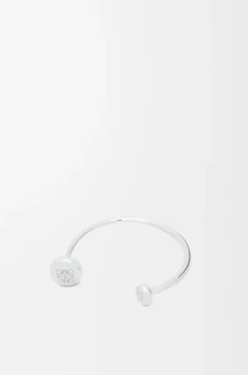 Anagram-armband met Pebble-structuur in sterlingzilver Anagram-armband met Pebble-structuur in sterlingzilver