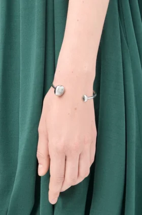 Anagram-armband met Pebble-structuur in sterlingzilver Anagram-armband met Pebble-structuur in sterlingzilver