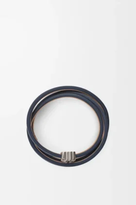 Anagram Bombé-draaiarmband van kalfsleer