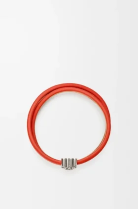 Anagram Bombé-draaiarmband van kalfsleer