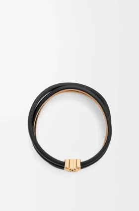 Anagram Bombé-draaiarmband van kalfsleer
