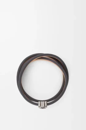 Anagram Bombé-draaiarmband van kalfsleer
