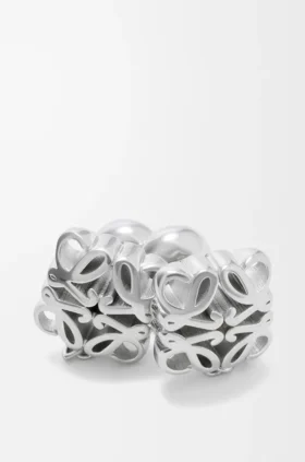 Anagram Bombé kettingoorbellen van sterlingzilver