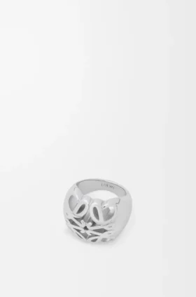 Anagram Bombé zegelring in sterlingzilver