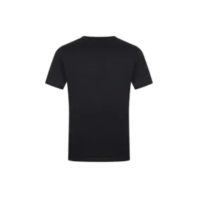 Anagram geborduurd katoenen T-shirt met ronde hals en korte mouwen, zwart H526341Xai-1100