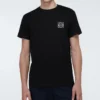 Anagram geborduurd katoenen T-shirt met ronde hals en korte mouwen, zwart H526341Xai-1100