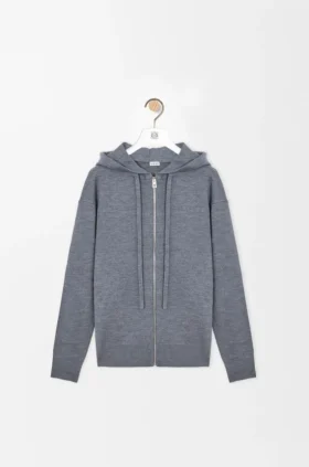 Anagram-hoodie met ritssluiting van wol
