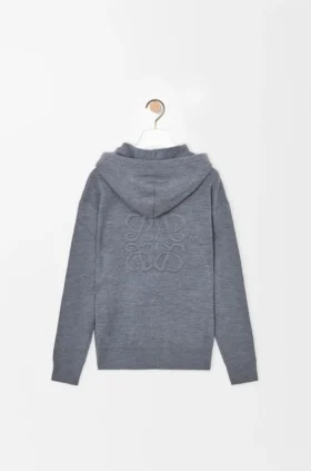 Anagram-hoodie met ritssluiting van wol
