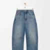Anagram-jeans met wijd uitlopende pijpen van denim Anagram-jeans met wijd uitlopende pijpen van denim