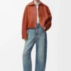 Anagram-jeans met wijd uitlopende pijpen van denim Anagram-jeans met wijd uitlopende pijpen van denim