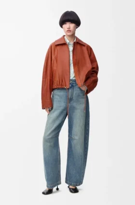 Anagram-jeans met wijd uitlopende pijpen van denim