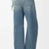 Anagram-jeans met wijd uitlopende pijpen van denim Anagram-jeans met wijd uitlopende pijpen van denim