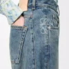 Anagram-jeans met wijd uitlopende pijpen van denim Anagram-jeans met wijd uitlopende pijpen van denim