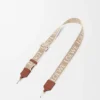 Anagram-riem van jacquard en kalfsleer