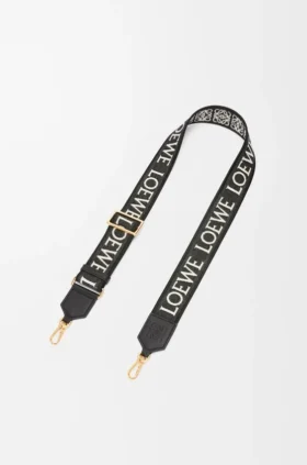 Anagram-riem van jacquard en kalfsleer Anagram-riem van jacquard en kalfsleer