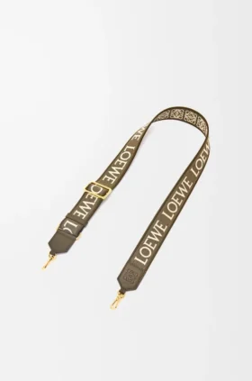 Anagram-riem van jacquard en kalfsleer Anagram-riem van jacquard en kalfsleer