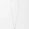 Auberginekleurige ketting van sterlingzilver en parel Auberginekleurige ketting van sterlingzilver en parel
