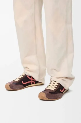 Ballet Runner 2.0 van nylon en kalfsleer