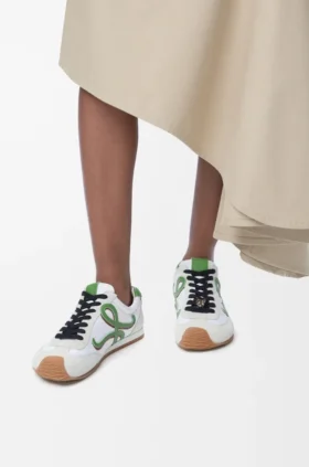 Ballet Runner 2.0 van nylon en kalfsleer