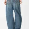 Barrel-jeans van denim Barrel-jeans van denim