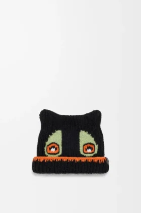 Beanie van een mix van wol, alpaca en mohair
