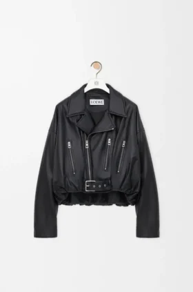 Bikerjack van nappa-lamsleer