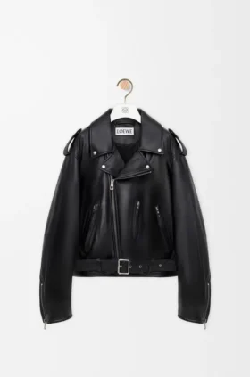 Bikerjack van nappa-lamsleer