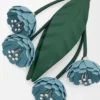 Bloemenbedeltje van klassiek kalfsleer
