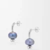 Blueberry-oorbellen van sterlingzilver en parel Blueberry-oorbellen van sterlingzilver en parel