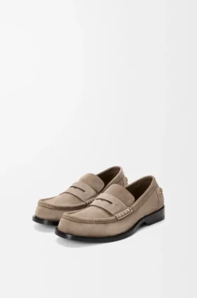 Bobine-Loafer van suède kalfsleer