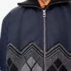Bomberjack van een mix van nylon en wol Bomberjack van een mix van nylon en wol