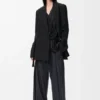 Broek met riemen van wol