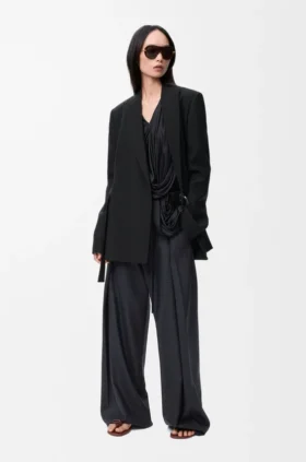 Broek met riemen van wol