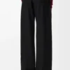 Broek met riemen van wol