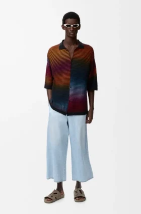 Broek met trekkoord van denim