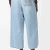 Broek met trekkoord van denim Broek met trekkoord van denim
