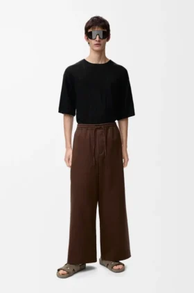 Broek met trekkoord van katoen