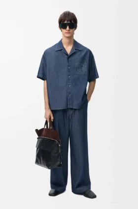 Broek met trekkoord van katoen