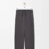 Broek met trekkoord van katoen en zijde Broek met trekkoord van katoen en zijde