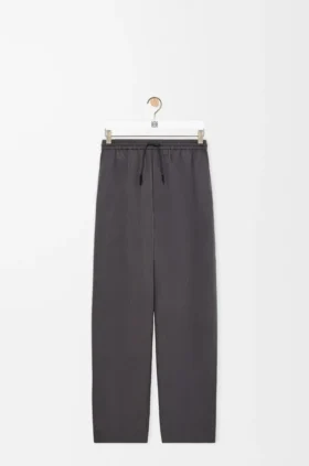 Broek met trekkoord van katoen en zijde