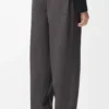 Broek met trekkoord van katoen en zijde Broek met trekkoord van katoen en zijde