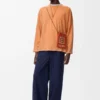 Broek met trekkoord van katoenmix Broek met trekkoord van katoenmix