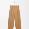 Broek met wijde pijpen van katoen Broek met wijde pijpen van katoen