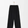 Broek met wijde pijpen van wol Broek met wijde pijpen van wol