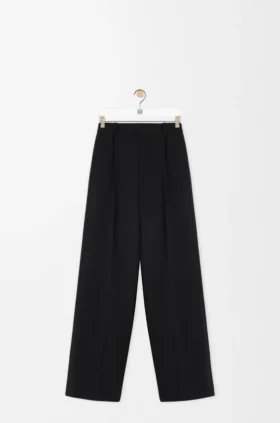 Broek met wijde pijpen van wol
