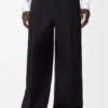Broek met wijde pijpen van wol Broek met wijde pijpen van wol