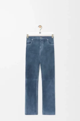 Broek van suède geitenleer