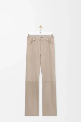 Broek van suède geitenleer